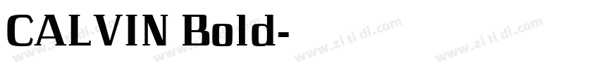 CALVIN Bold字体转换